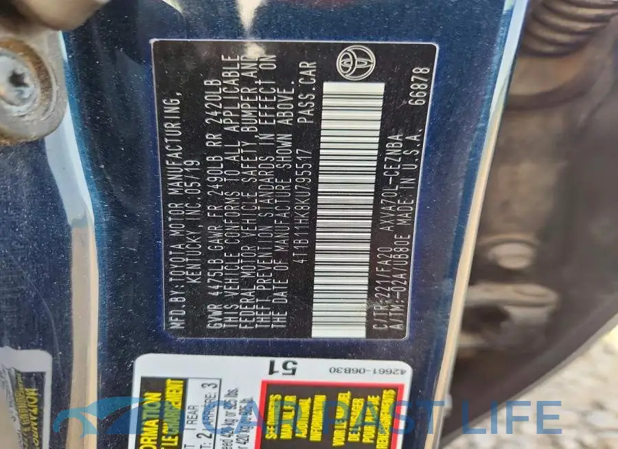 4T1B11HK8KU795517# 12