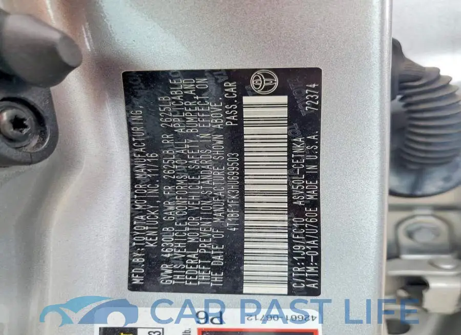 4T1BF1FK3HU699503# 13