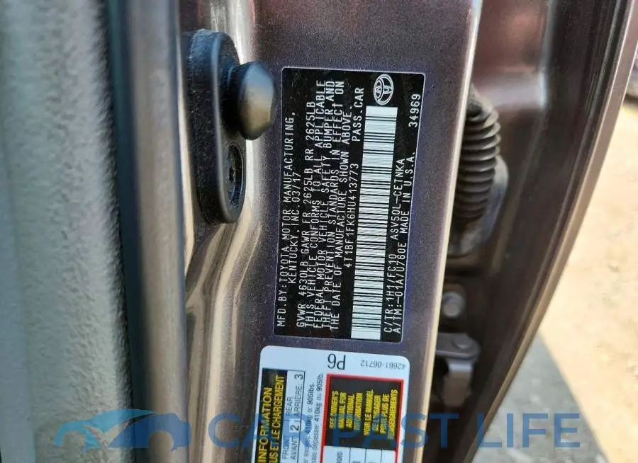 4T1BF1FK6HU413773# 12