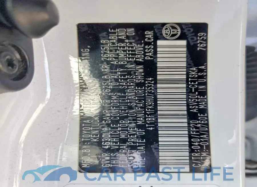 4T1BF1FK9HU735324# 13