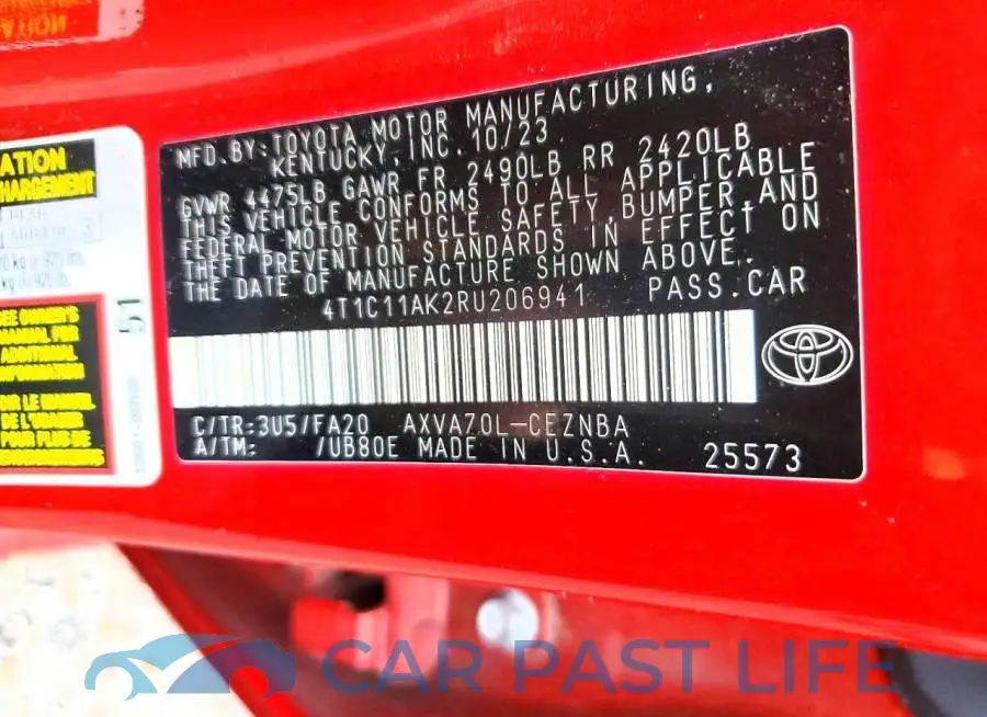 4T1C11AK2RU206941# 12