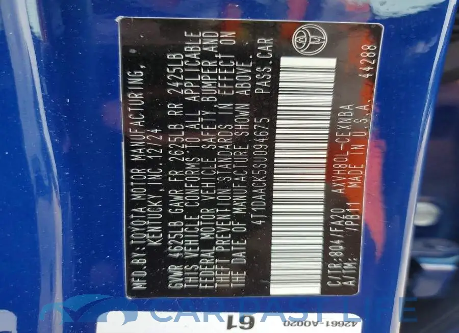 4T1DAACK5SU094675# 13