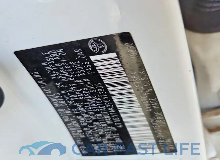 4T1G11AK2PU173938# 12