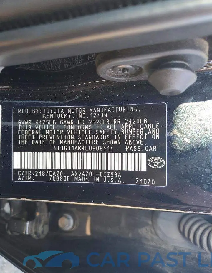 4T1G11AK4LU908414# 12