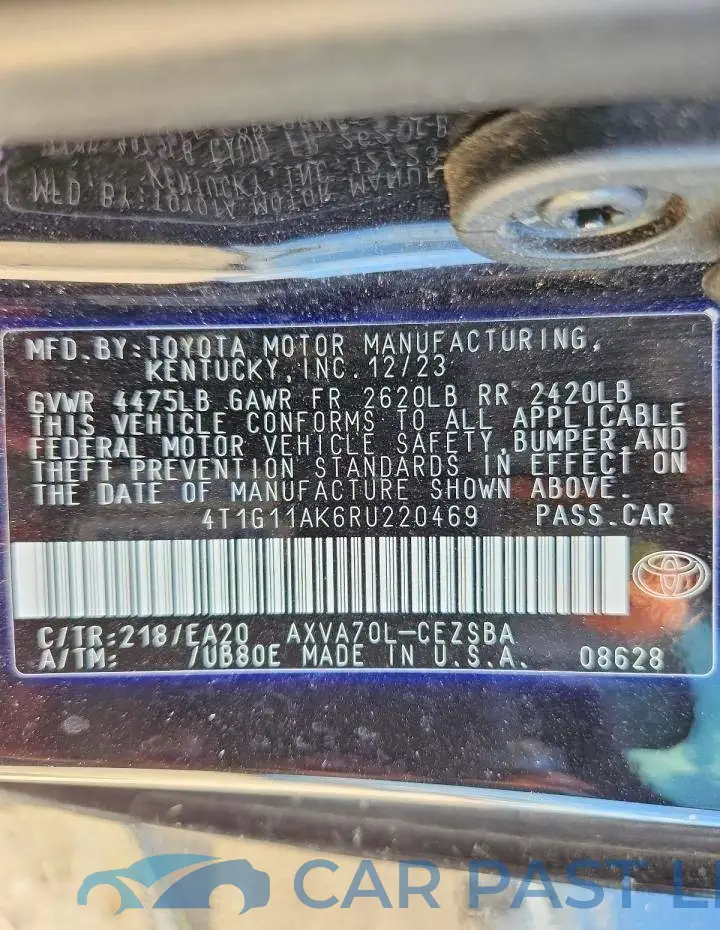 4T1G11AK6RU220469# 12
