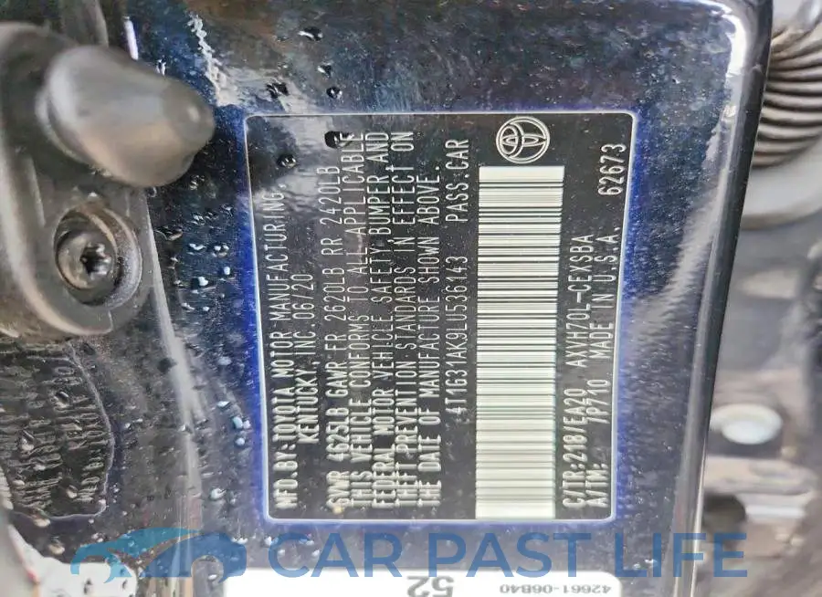 4T1G31AK9LU536143# 12