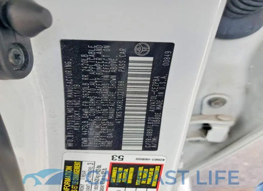 4T1K61AK8LU321788# 13