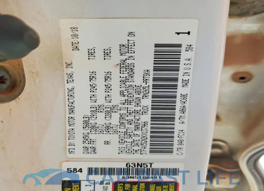 5TFAX5GN2KX137966# 12