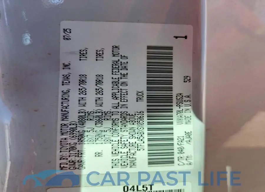 5TFLA5ABXSX050616# 12
