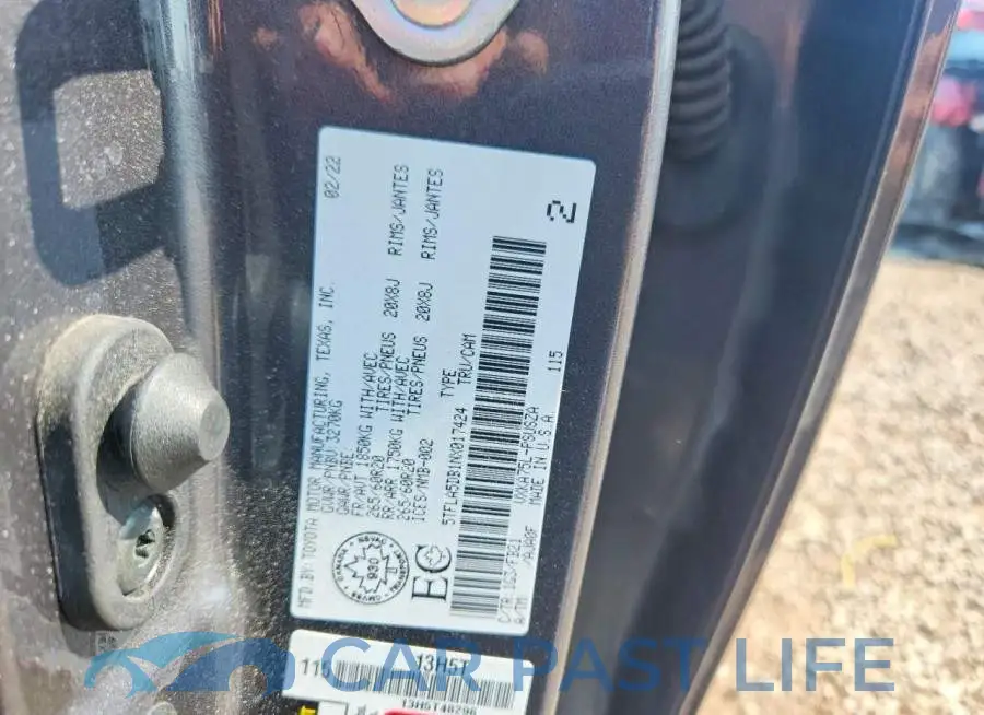 5TFLA5DB1NX017424# 13