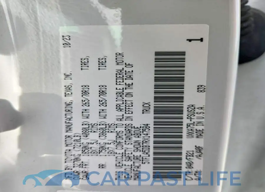 5TFLA5DB7RX147584# 12