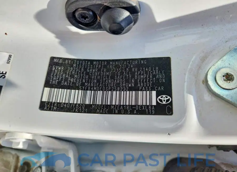 5YFB4MDE0SP258232# 12