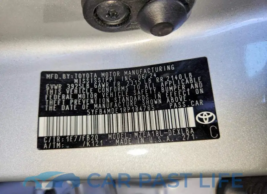 5YFB4MDE1RP184765# 12