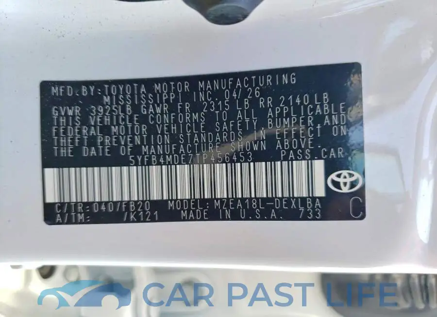 5YFB4MDE7TP456453# 12