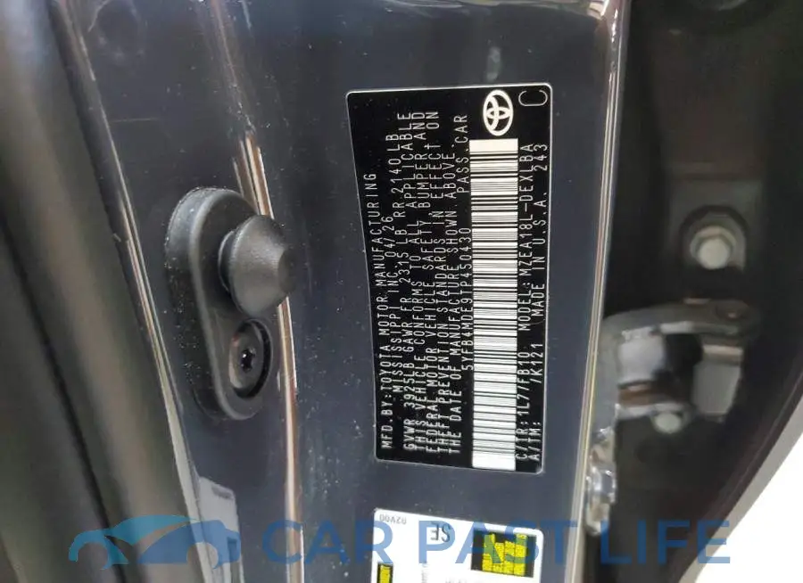 5YFB4MDE9TP450430# 12