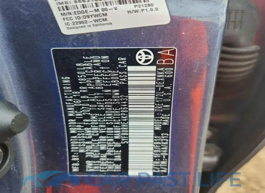 5YFBURHE4KP864432# 13