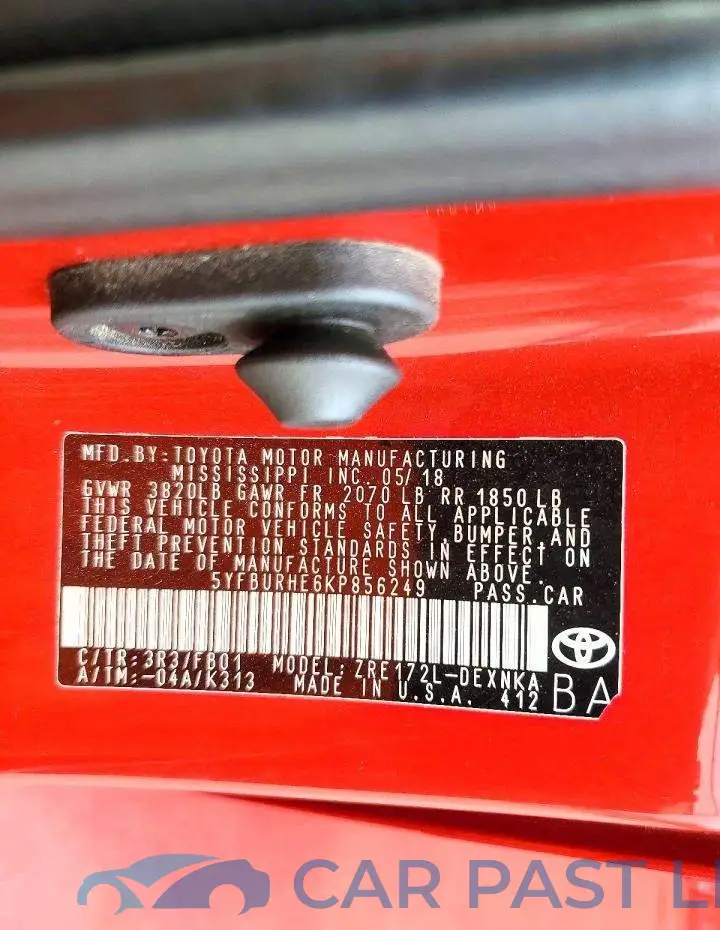 5YFBURHE6KP856249# 12