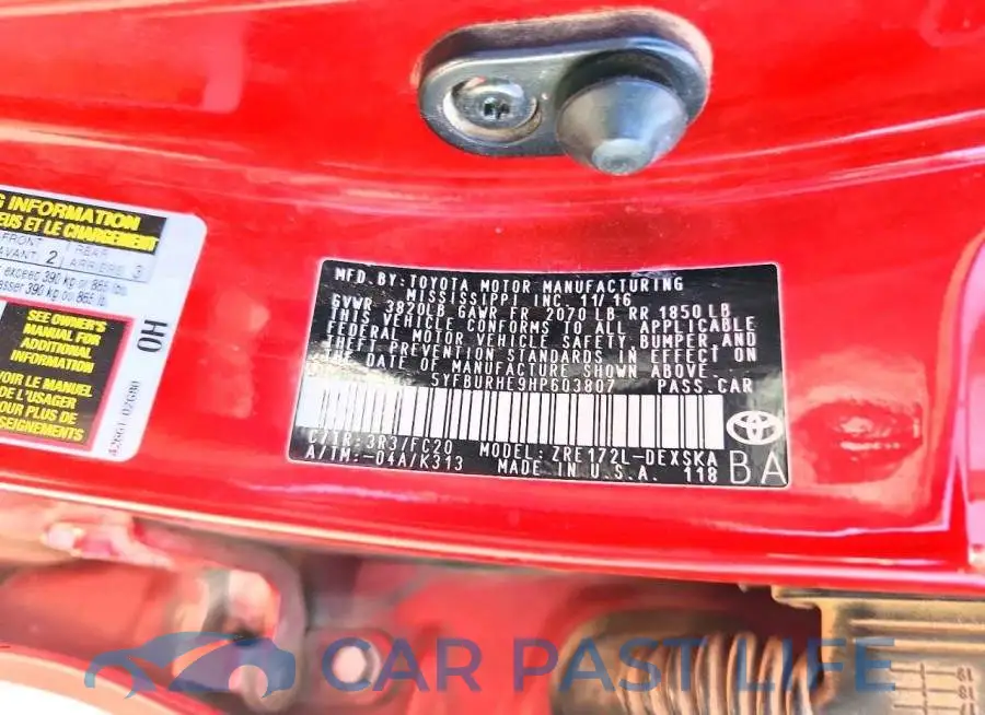 5YFBURHE9HP603807# 12