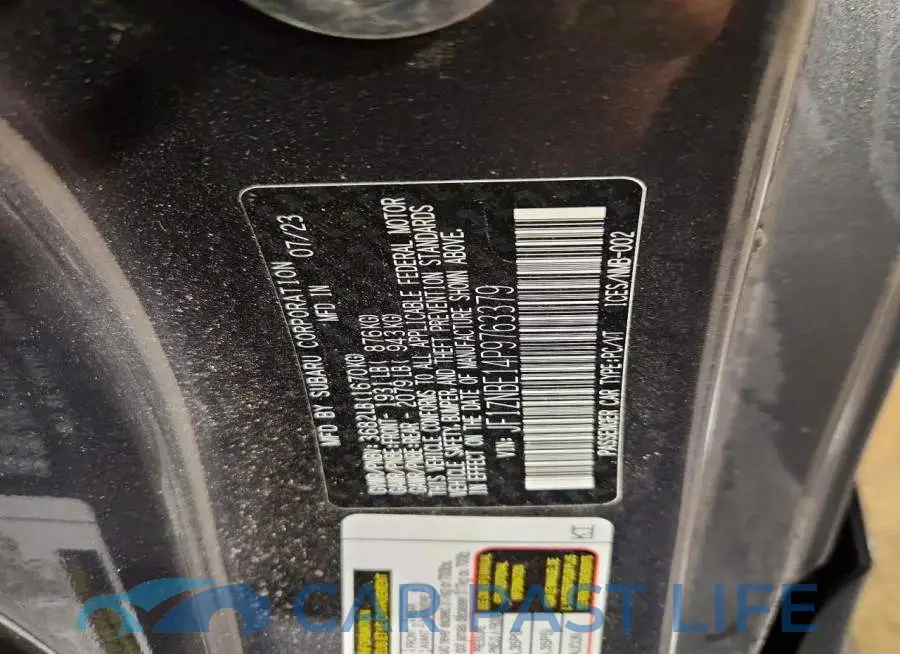 JF1ZNBE14P9763379# 12