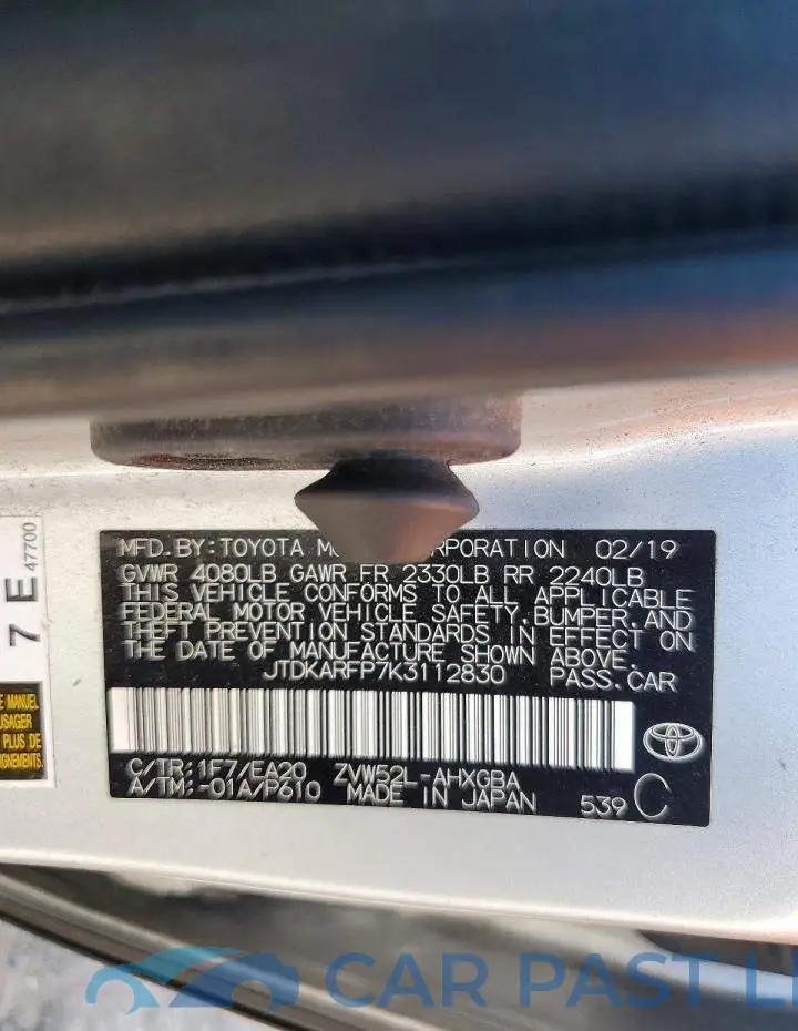 JTDKARFP7K3112830# 12