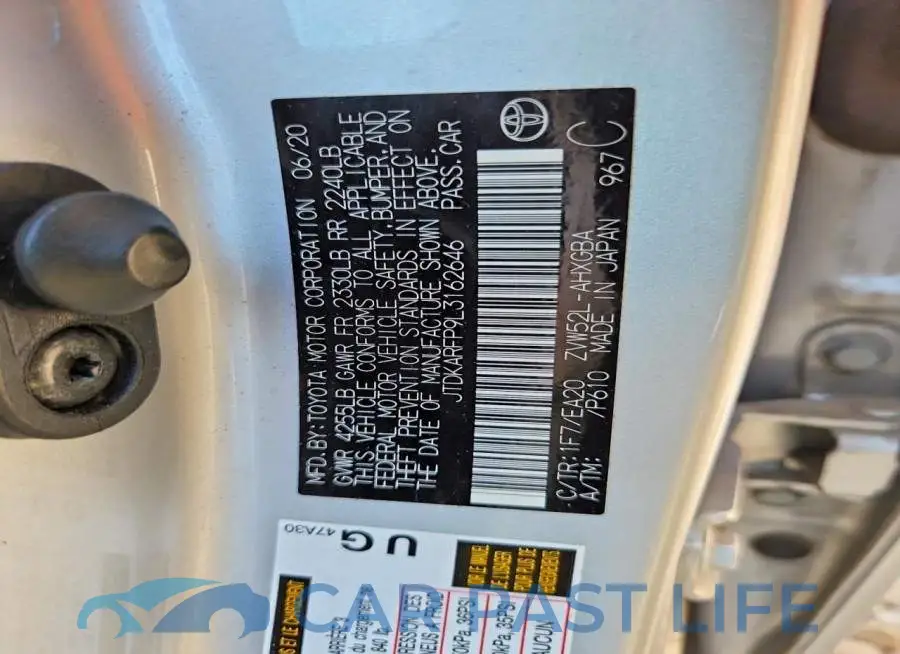 JTDKARFP9L3162646# 12