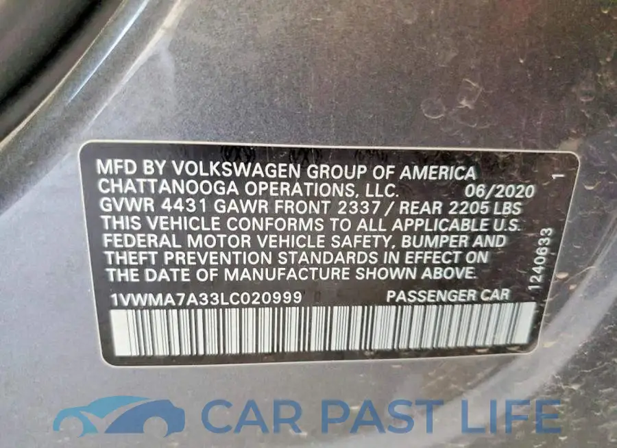 1VWMA7A33LC020999# 12