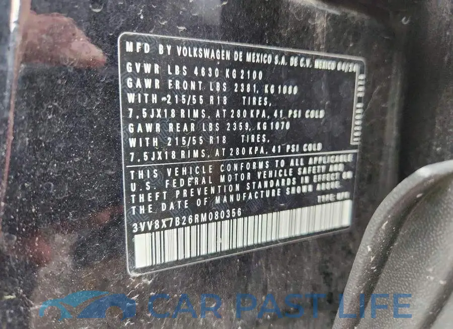 3VV8X7B26RM080356# 13