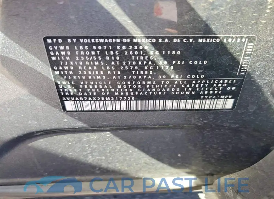 3VVAB7AX2RM217726# 13