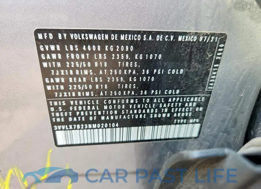 3VVLX7B23NM020104# 13