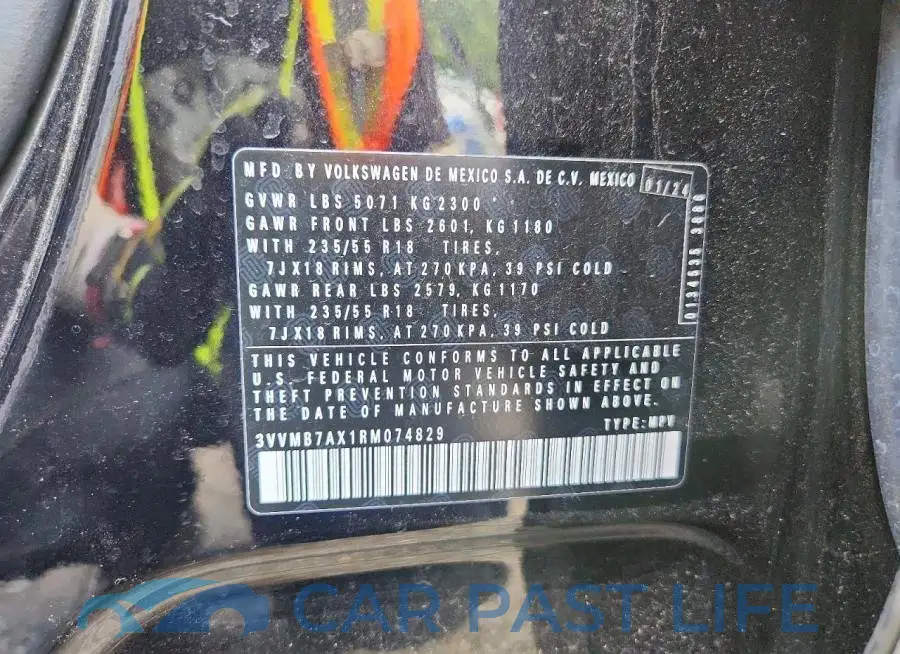 3VVMB7AX1RM074829# 13