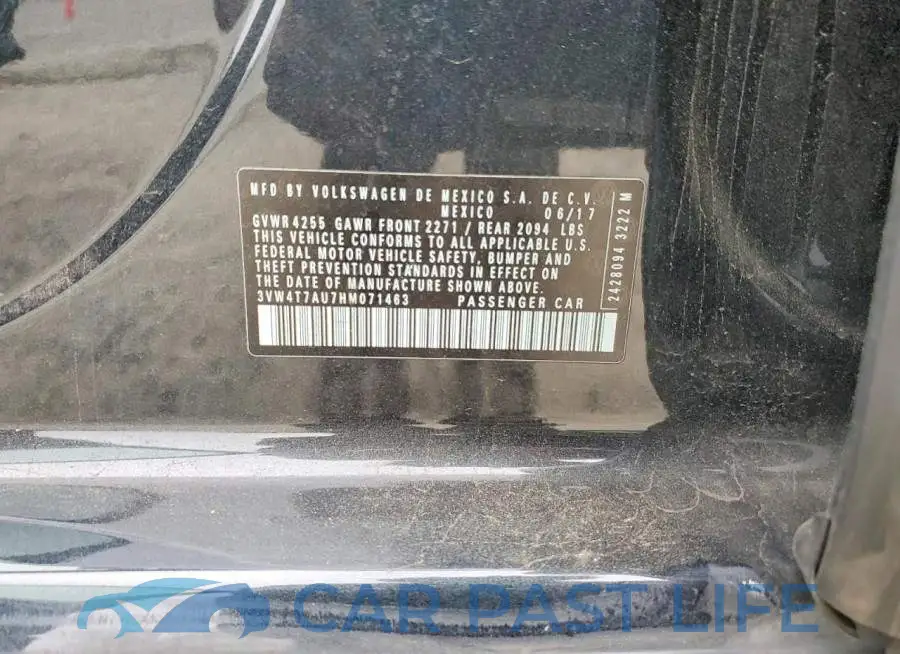 3VW4T7AU7HM071463# 13