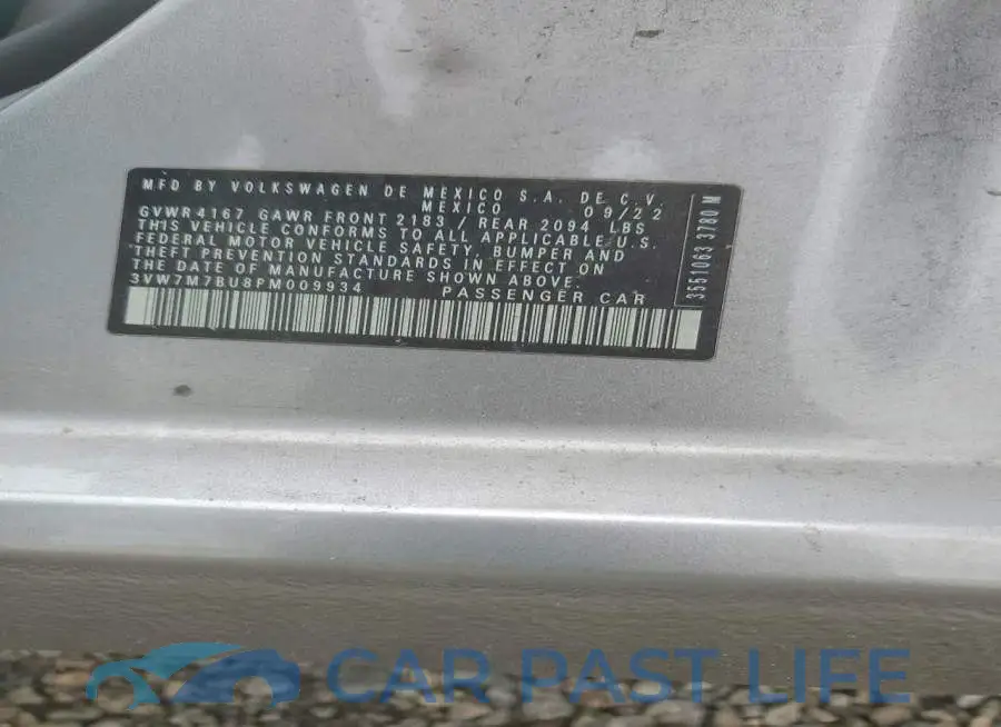 3VW7M7BU8PM009934# 12