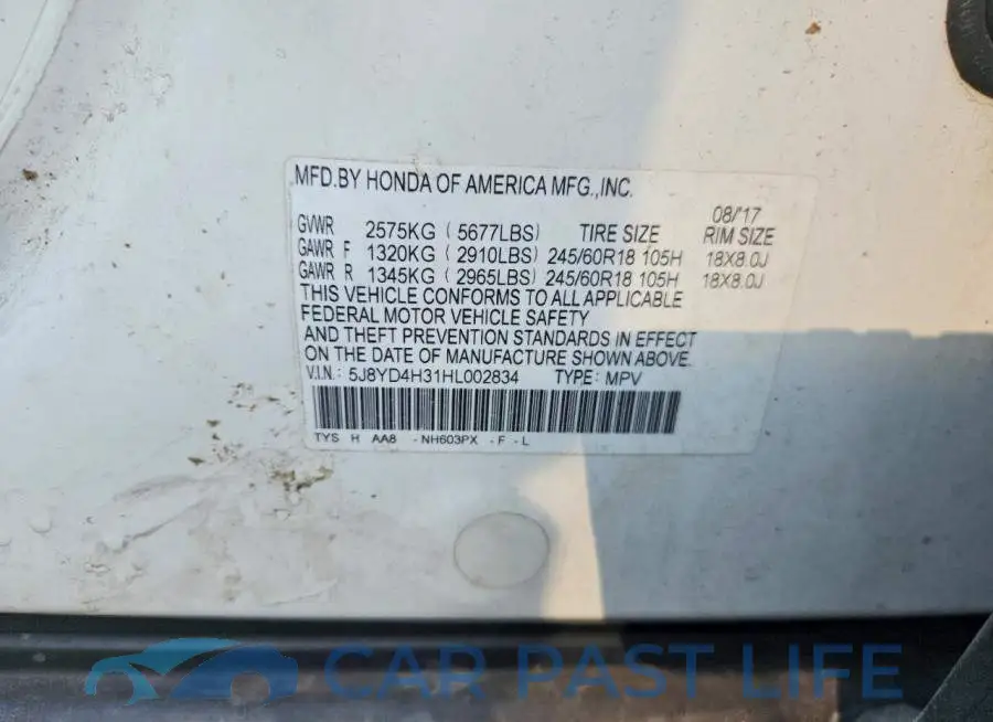 5J8YD4H31HL002834# 13