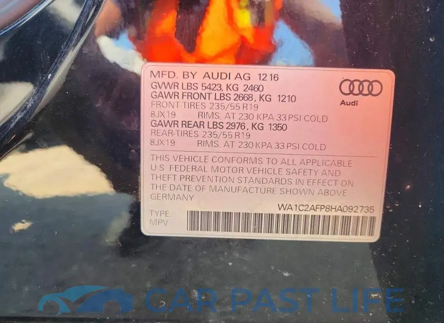 WA1C2AFP8HA092735# 13