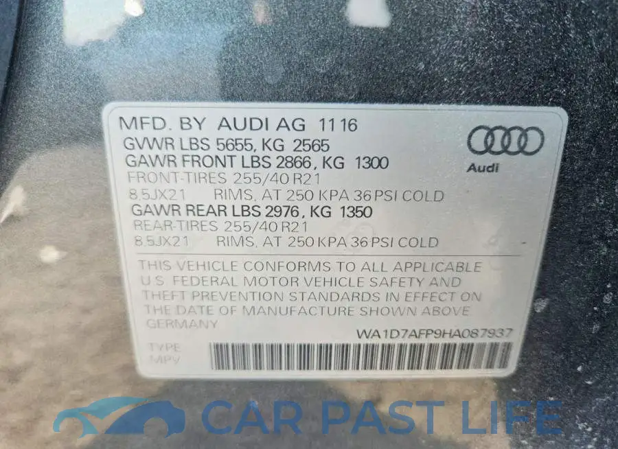 WA1D7AFP9HA087937# 12