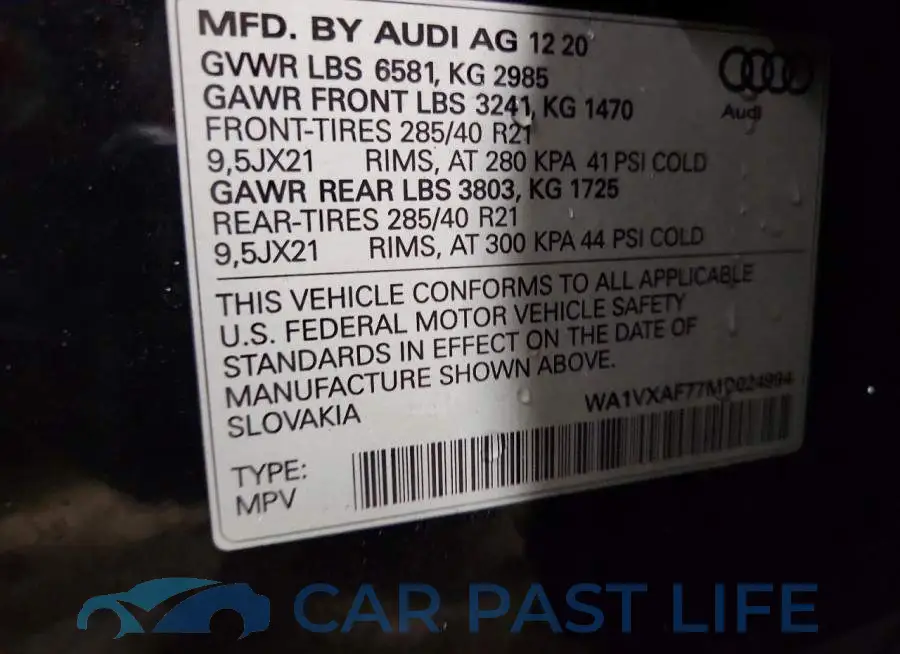 WA1VXAF77MD024994# 13