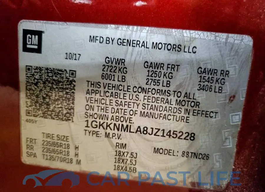 1GKKNMLA8JZ145228# 14