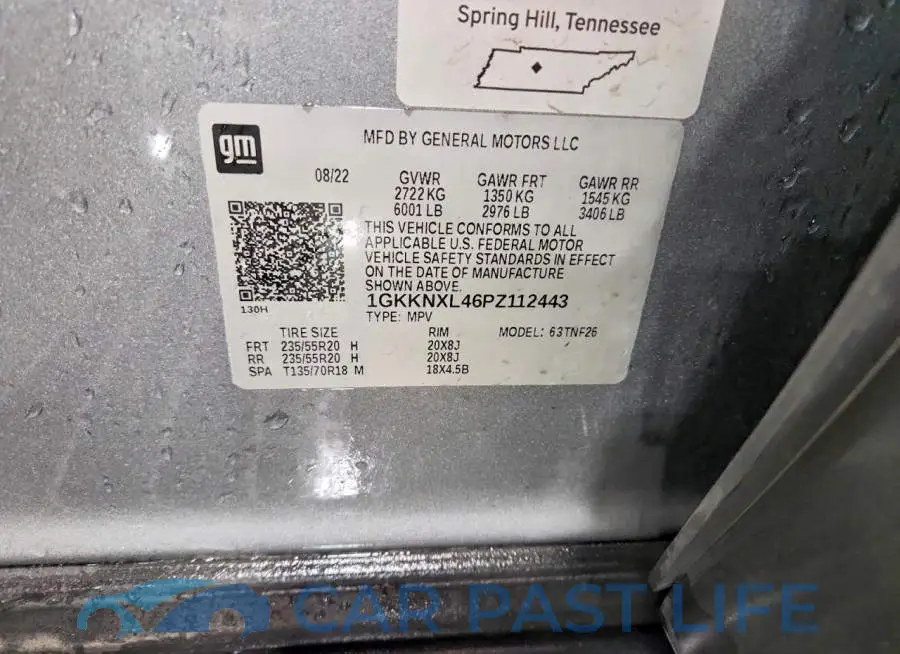 1GKKNXL46PZ112443# 13