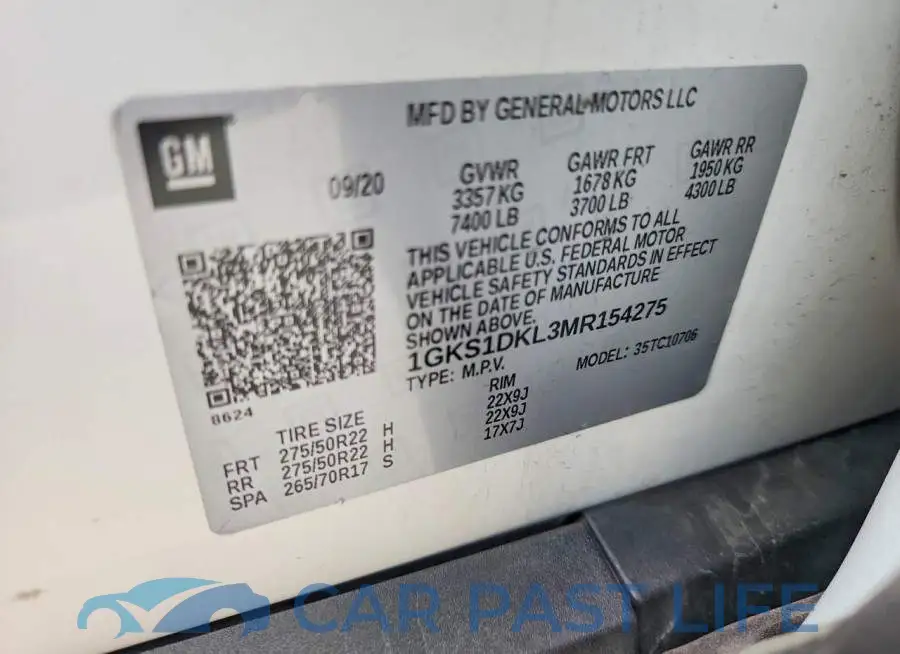 1GKS1DKL3MR154275# 13