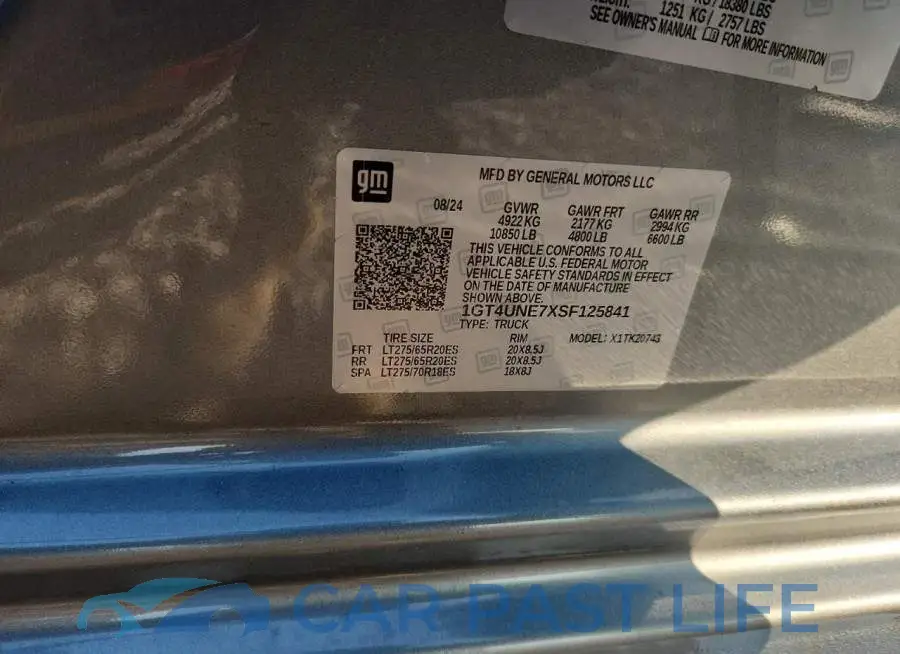 1GT4UNE7XSF125841# 12