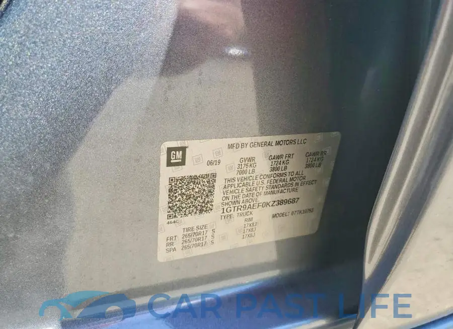 1GTR9AEF0KZ389687# 12
