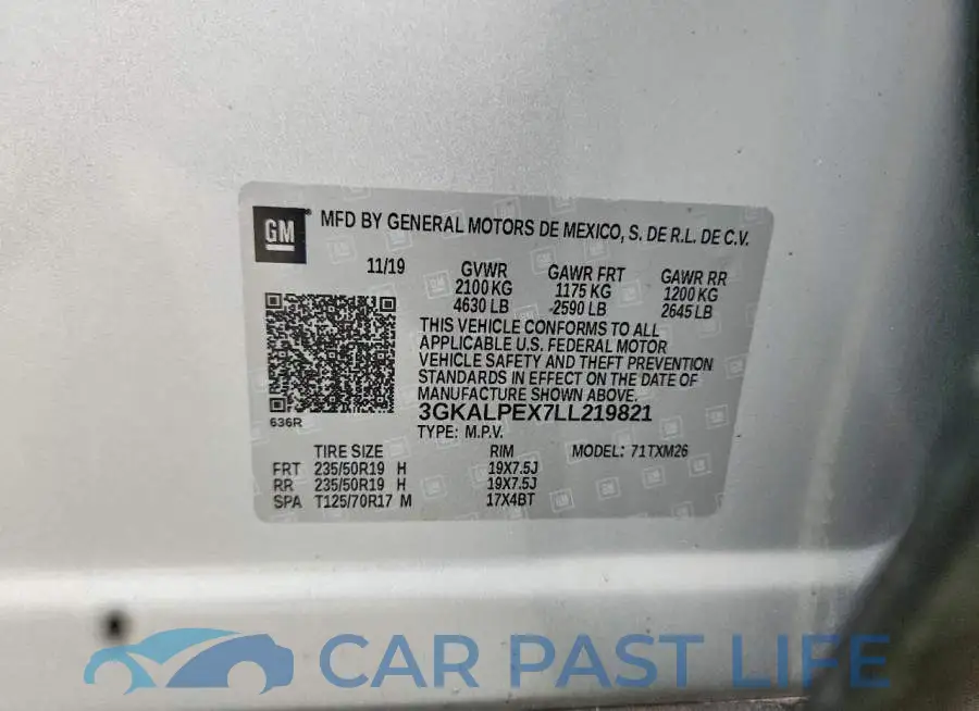 3GKALPEX7LL219821# 13