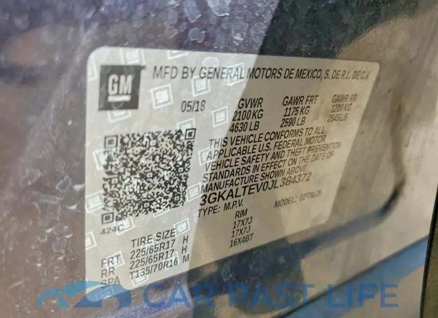 3GKALTEV0JL384372# 13