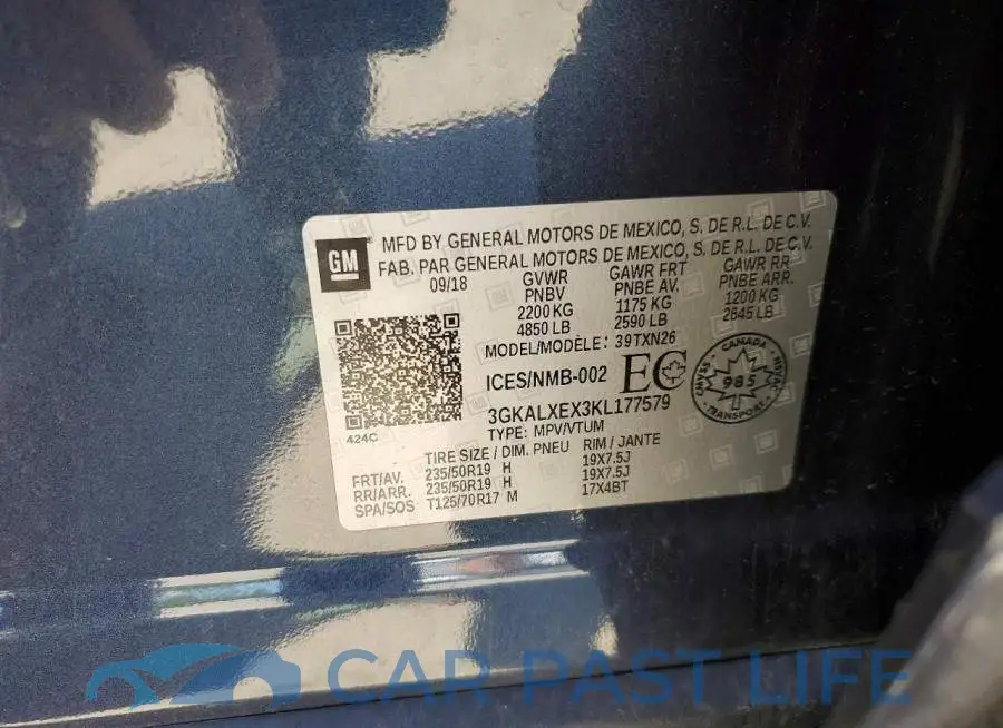 3GKALXEX3KL177579# 13