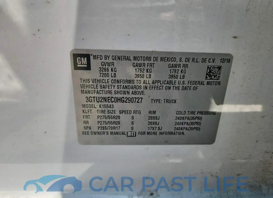 3GTU2NEC0HG290727# 12