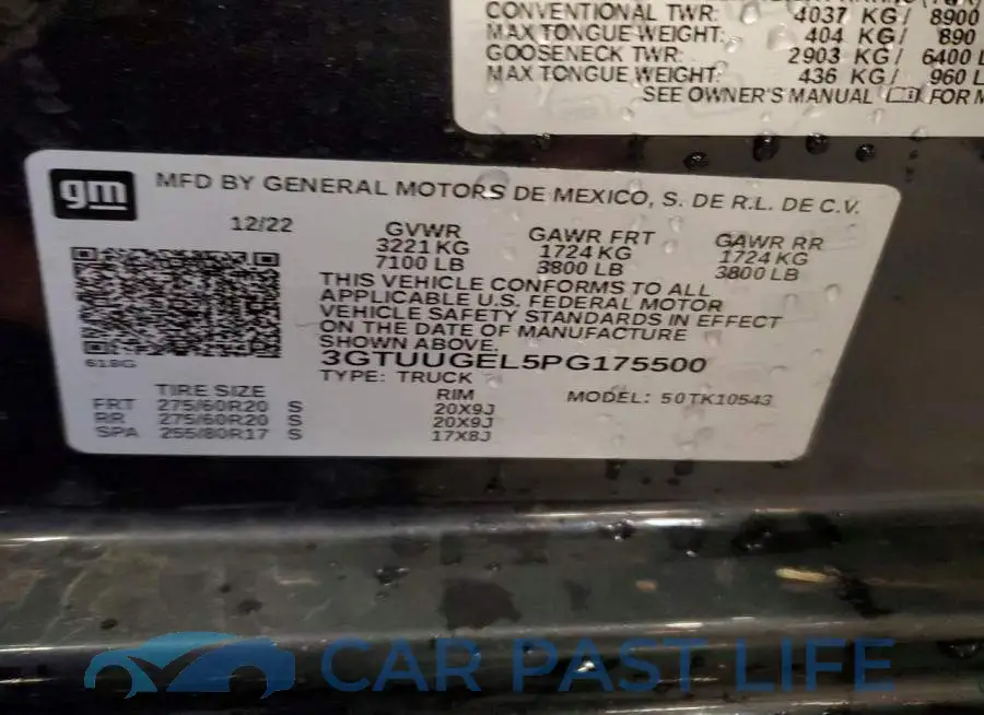 3GTUUGEL5PG175500# 12