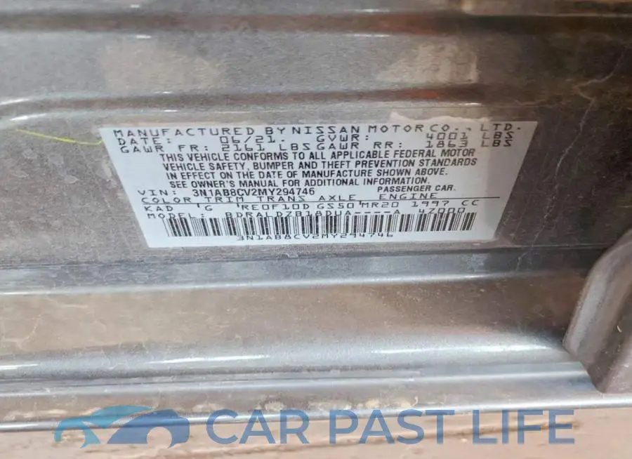 3N1AB8CV2MY294746# 12