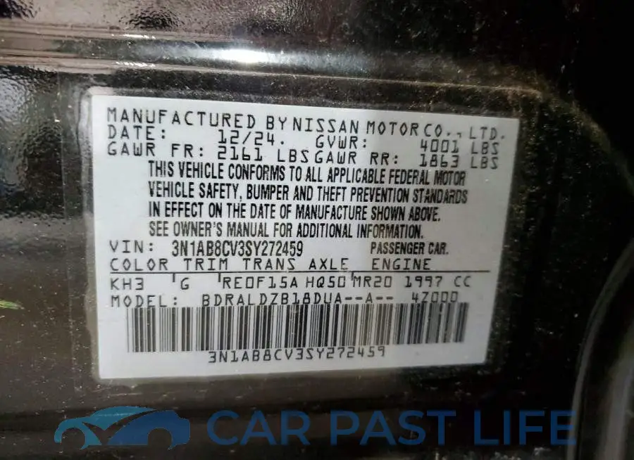 3N1AB8CV3SY272459# 12