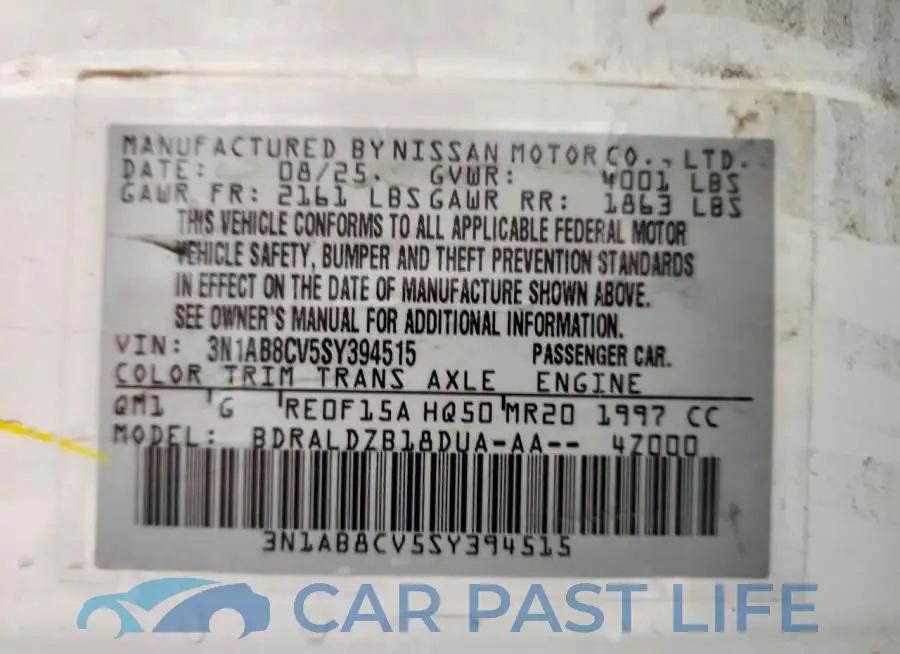 3N1AB8CV5SY394515# 12