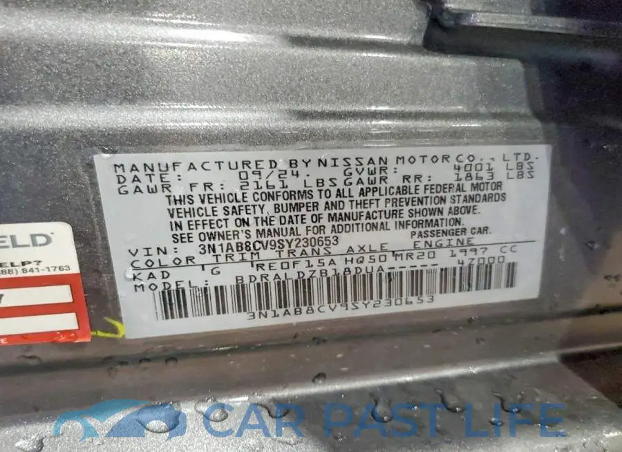 3N1AB8CV9SY230653# 12